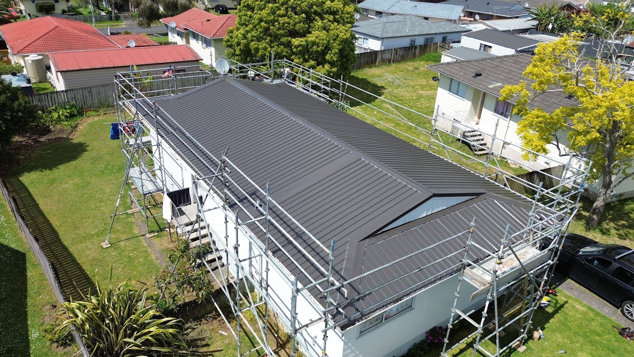 Residential and commercial roofing project