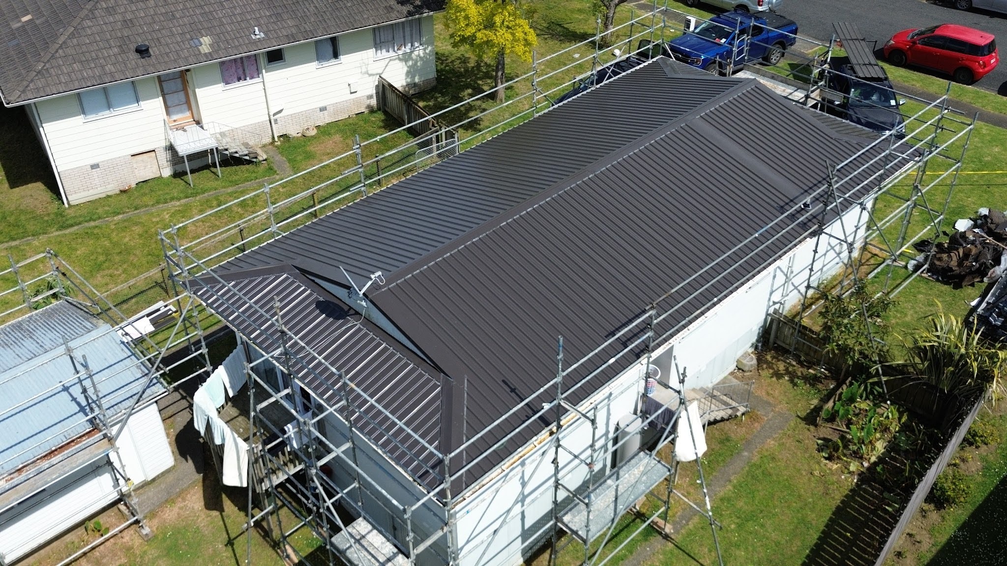 Dark metal roof project