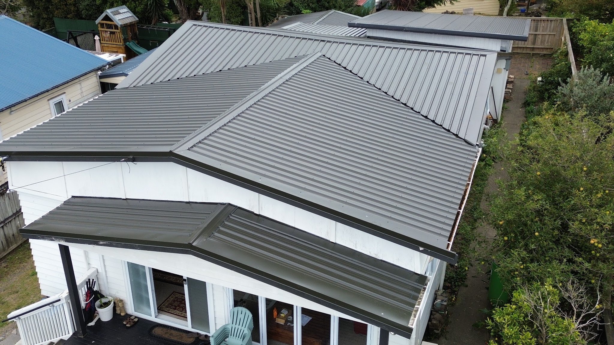 Finished residential roofing